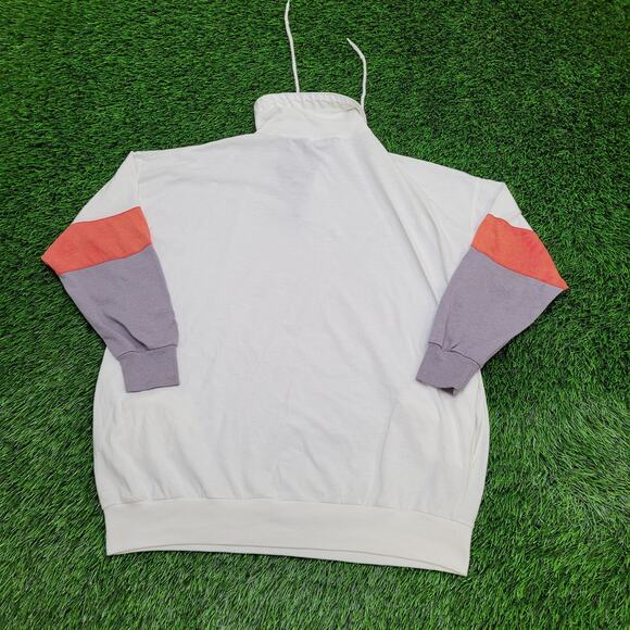 Vintage 90s Averroe 1/4 Zip Mockneck Sweatshirt Women S/M 22x27 Baggy - Picture 2 of 13